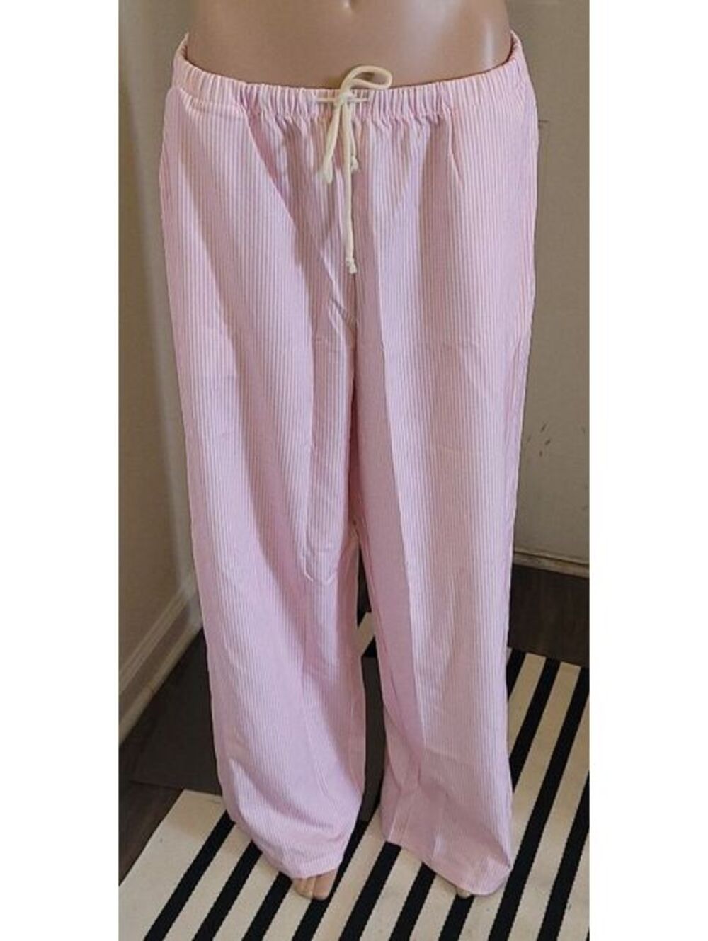 ZAFUL Women's Pinstripe Lounge Pants Drawstring Waist Size XL